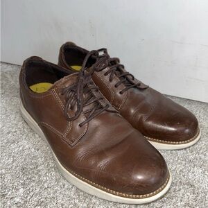 Cole Haan Men's Chestnut Brown Lace Up Grand Atlantic Oxford Shoes Size 10M